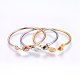 304 Stainless Steel Cuff Bangles Sets BJEW-P226-02-1