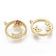 Brass Micro Pave Cubic Zirconia Charms KK-N216-28C-NF-2