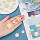SUPERFINDINGS 24Pcs 6 Styles Brass Stamping Blank Tag Charms Real 14K Gold Plated Flat Round Metal Stamps Tags Oval Leaf Heart Blanks Pendants for Jewelry DIY Craft Making，Hole:1.2~1.6mm FIND-FH0005-60-3
