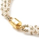 Bracelet en perles de rocaille de verre avec fermoirs magnétiques en laiton BJEW-JB07801-03-5