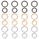 Wadorn 24pcs 6 estilos de anillos de puerta de resorte de aleación FIND-WR0010-07-1
