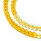 2 brins de perles de verre transparent de couleurs GLAA-G093-01D-3