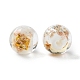 La main d'or et feuille d'argent de perles au chalumeau GLAA-G107-07B-14-3