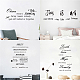 SUPERDANT 1 Sheet Ohana Means Family Quotes Wall Stickers Vinyl Wall Quotes Wall Sign Mural Inspirational Wall Decals Kitchen Bedroom Wall Decor DIY-WH0200-008-6