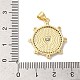 Подвески «Солнце с сердцем» из латуни с микропаве и фианитами KK-K385-077G-4
