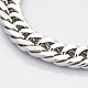 304 Stainless Steel Double Link Chain Bracelets STAS-E063-09-3