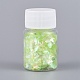 プラスチック製のキャンディスパンコール/スパンコールチップ  UVレジン封入パーツ  エポキシ樹脂ジュエリー作成用  薄緑  3~25x2.8~6.5mm DIY-I019-02C-3