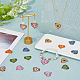 SUPERFINDINGS 36Pcs 6 ColorsAlloy Enamel Heart Charms Love Shaped Charm Mini Heart Pendants Enamel Dangle Pendants for Jewelry Necklace Earring Making ENAM-FH0001-54-4