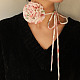 Colliers ras du cou en tissu à motif de fleurs pour femmes NJEW-Z022-01F-1