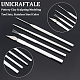 UNICRAFTALE 8Pcs Pottery Clay Sculpting Modeling Tool Sets 13.5-39mm Detail Tools Stainless Steel Pottery Sculpture Feather Wire Texture Tool Steel Craft Knife Kit for Sculpture Pottery TOOL-UN0001-19-5