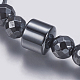 Non-magnetic Synthetic Hematite Mala Beads Necklaces NJEW-K096-11B-2