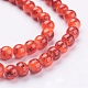Spray Painted Glass Bead Strands GLAD-S075-6mm-39-3
