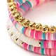 Heishi-Perlen-Armbänder aus Fimo BJEW-JB07242-03-9