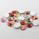 Multi-Color Blume Thema ornaments Glas Oval Flatback cabochons GGLA-A003-18x25-NN-2