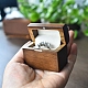 Boîtes à anneaux simples en bois rectangulaires PW-WG81623-01-2