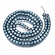 Chapelets de perles en hématite synthétique sans magnétiques G-T114-62-08-2