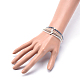 Electroplate Glass Beads Stretch Bracelets BJEW-JB04031-M-4