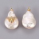 Natural Cultured Freshwater Pearl Pendants PEAR-F008-37G-2
