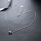 925 Sterling Silver Cubic Zirconia Pendant Necklaces NJEW-BB18710-5
