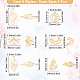 SUNNYCLUE 1 Box 12Pcs 6 Style Tarot Style Real Stainless Steel Charms Moon Phase Charm Mushroom Charms for Jewelry Making Moth Snake Butterfly Wing Charm Earrings Necklace Supplies Adult Craft Golden STAS-SC0003-88-2
