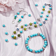 Brins de perles synthétiques turquoise arricraft TURQ-AR0001-03-4