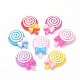 Resin Cabochon Rhinestone Settings, Lollipop, Mixed Color, Fit for 2.5mm rhinestones, 31x21x6~7mm