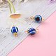 Evil Eye Resin Beads Link Connector PALLOY-JF00650-4