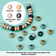 Unicraftale 40 pz 4 colori 8mm perline di rondelle in acciaio inox branelli del distanziatore strutturato perline di rondelle che trovano per la collana del braccialetto creazione di gioielli STAS-UN0028-34-4