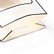 長方形の紙袋  紙袋をひっくり返します  ハンドルとプラスチック窓付き  ホワイト  35x25x15cm ABAG-I005-01B-04-6