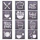 3D Catering Theme Square PVC Wall Self-adhesive Tile Stickers DIY-WH0257-66-1