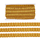 Hobbiesay treccia trim bordo oro tessuto treccia trim 15 metri 20mm poliestere intrecciato decorazione bordo intrecciato nastro decorativo motivo a onde finiture in oro nastro per cucire OCOR-WH0060-52B-1
