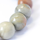 Natürliche Blattsilber Jaspis runde Perle Stränge X-G-E334-6mm-04-4