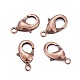 Red Copper Brass Lobster Claw Clasps X-KK-903-R-NF-2