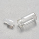 ガラスバイアル  プラスチックプラグ付き  希望のボトル  シードビーズ保管用  透明  28~29x11mm  穴：3mm  容量：1.5ml（0.05液量オンス） CON-N010-01-3