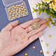 DICOSMETIC 50Pcs Textured Brass Beads 1.8mm Hole Flat Round Stopper Beads Golden Spacer Charms Bead Metal Beads Supplies for DIY Crafts Bracelets Necklaces Jewelry Making KK-DC0001-23-3