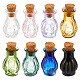 Pandahall elite 8pcs 8 couleurs bouteilles en verre miniatures GLAA-PH0002-58-1