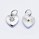 Brass Micro Pave Cubic Zirconia Charms RB-I078-67P-NR-2