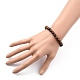 Unisex Natural Wood Beaded Stretch Bracelets Sets X-BJEW-JB05463-9