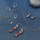 SUNNYCLUE 1 Box 24Pcs 4 Styles Leverback Earring Findings Leverback French Earring Hooks Wire Earring Findings for Jewelry Making Earring DIY Making KK-SC0002-28G-4