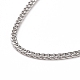 Collar de cadenas de trigo de plata de ley 925 chapada en rodio para mujer STER-I021-02B-P-2