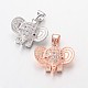 Brass Micro Pave Cubic Zirconia Charms ZIRC-L035-33-FF-1