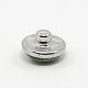 Plaqué platine verre ronde en laiton plat avec boutons pression motif bijoux psychédélique adapter bracelets diy SNAP-M020-06-2