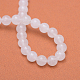 Brins de perles rondes en jade blanc naturel G-R345-6mm-06-3