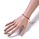 Nylon ajustable pulseras de abalorios trenzado del cordón BJEW-JB04426-02-4