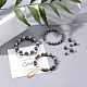 Electroplated Natural Lava Rock Beads G-NB0001-91A-2