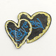 Misch Herz Kostüm Zubehör EDV-Stickerei Tuch Eisen auf Flecken AJEW-S057-M32-3