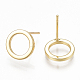 Brass Stud Earrings X-KK-S348-368-2