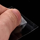 長方形のプラスチックセロハンバッグ  粘着シール  ハングホール付き  透明  25x5x0.01cm OPP-C002-05-5