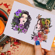 GLOBLELAND Flowers Lady Clear Stamps for DIY Scrapbooking Flowers Butterfly Women Silicone Clear Stamp Seals Transparent Stamps for Cards Making Journal Decor DIY-WH0448-0465-2