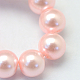 Backen gemalt pearlized Glasperlen runden Perle Stränge HY-Q003-10mm-70-3
